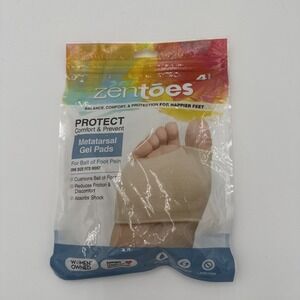 zentoes metatarsal gel pads 4 Pack New